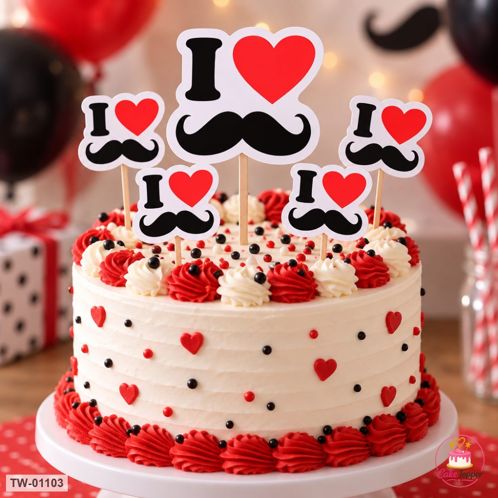 Love Topper Sheet 38 on a cake