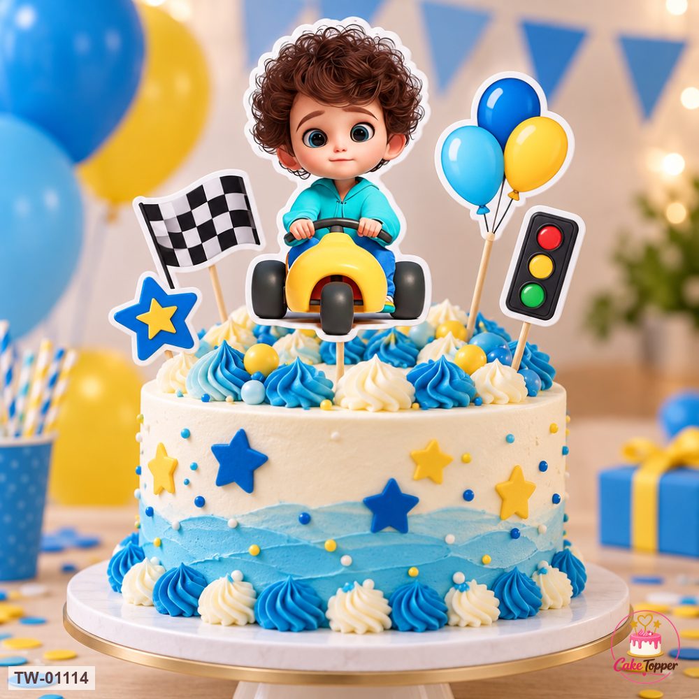 Little Boy Topper Sheet 38 on a cake