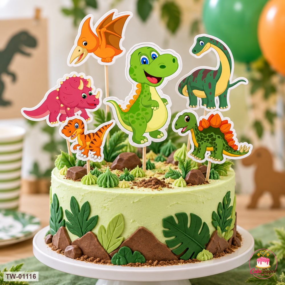 Animals Topper Sheet 39 on a cake