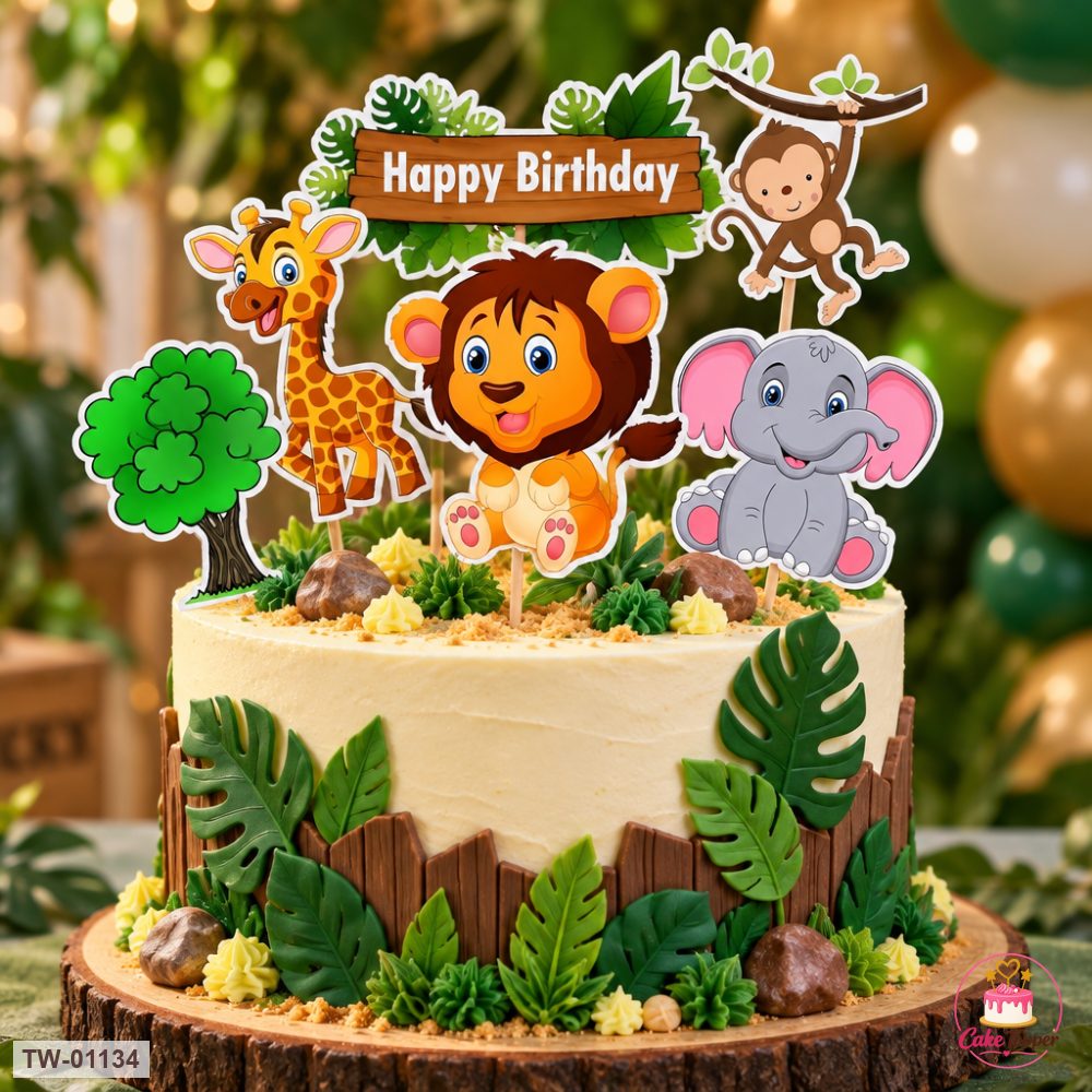 Animals Topper Sheet 40 on a cake