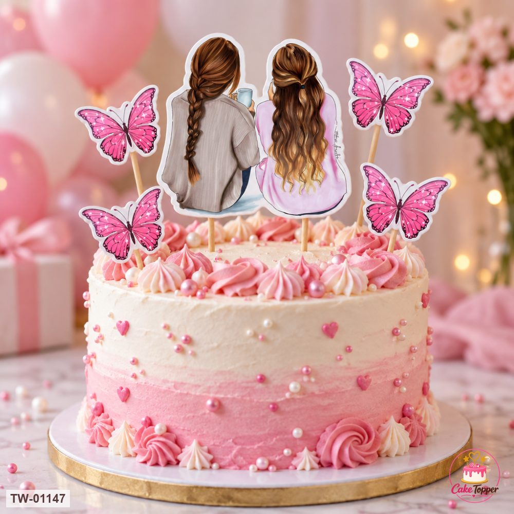 For Her Topper Sheet 40 on a cake