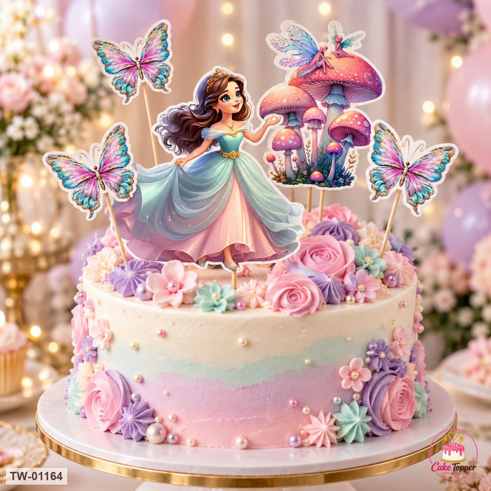 Little Girl Topper Sheet 41 on a cake