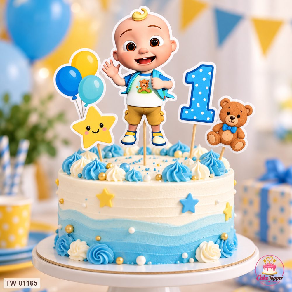 Little Boy Topper Sheet 41 on a cake