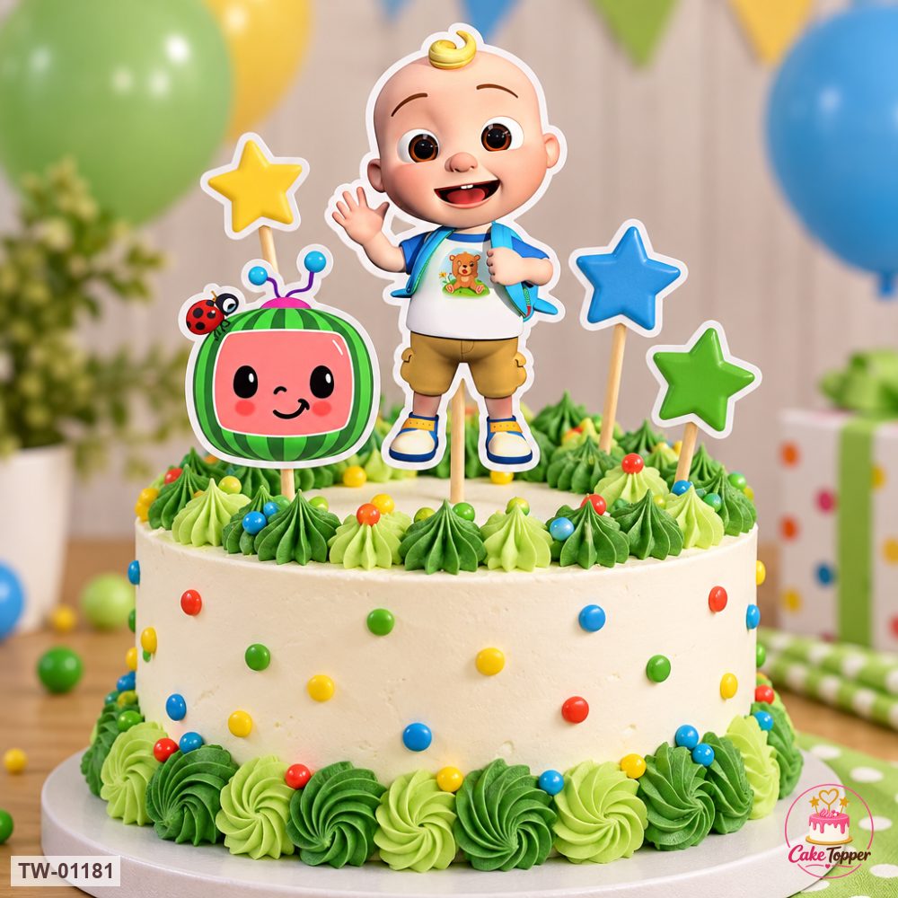 Little Boy Topper Sheet 42 on a cake