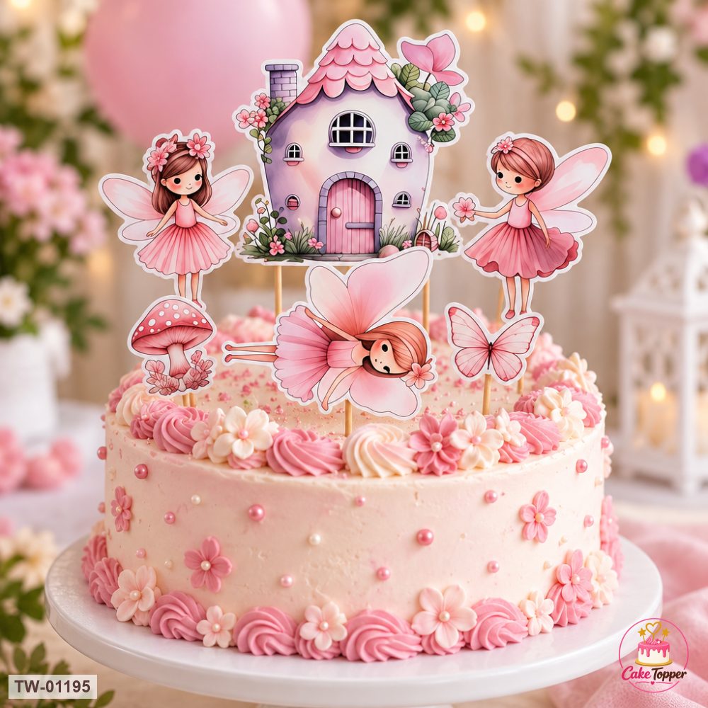 Little Girl Topper Sheet 43 on a cake