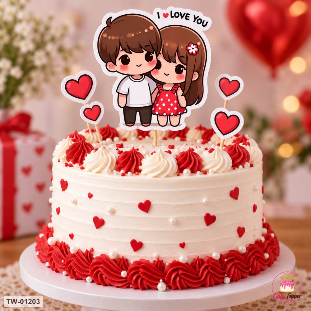 Love Topper Sheet 44 on a cake