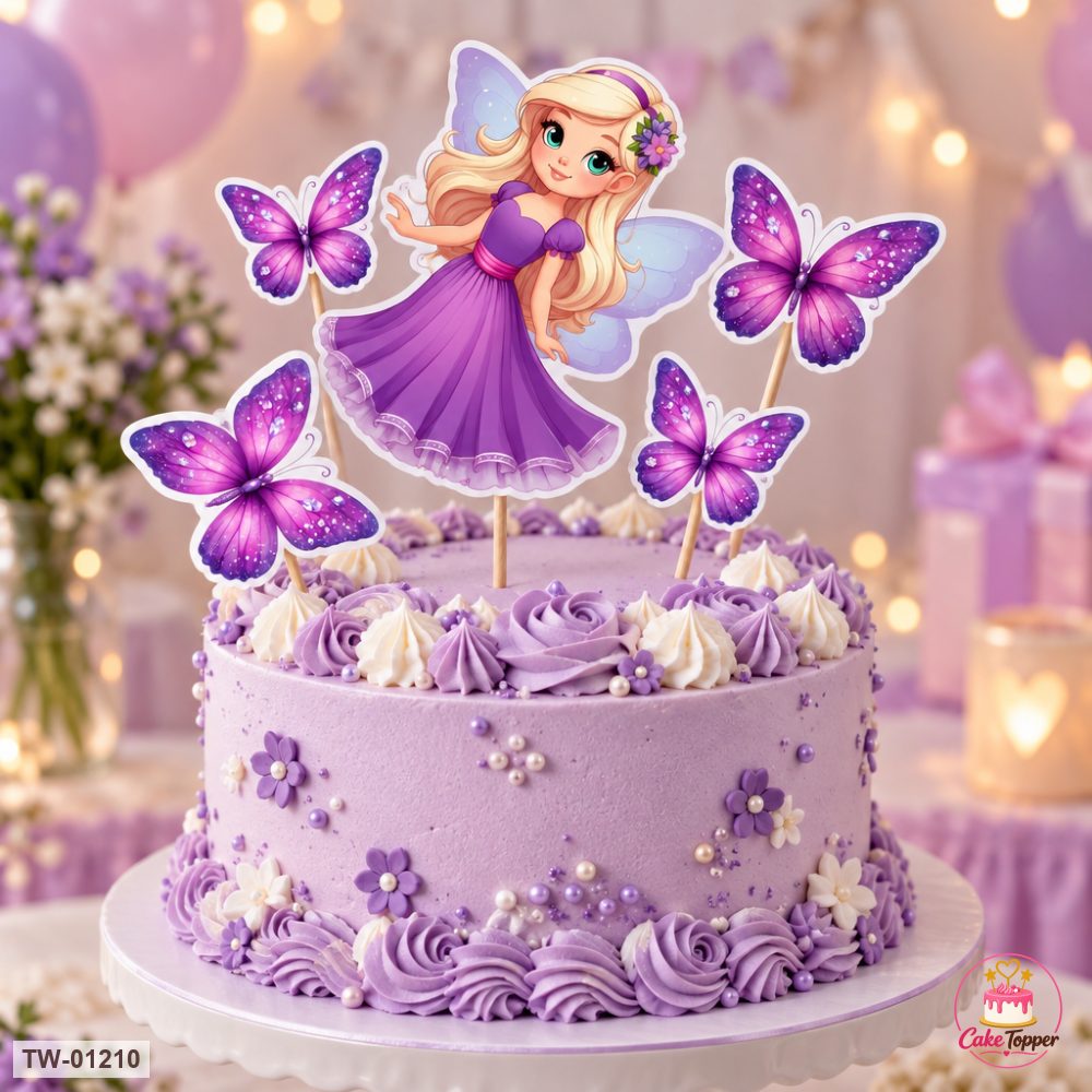Little Girl Topper Sheet 44 on a cake