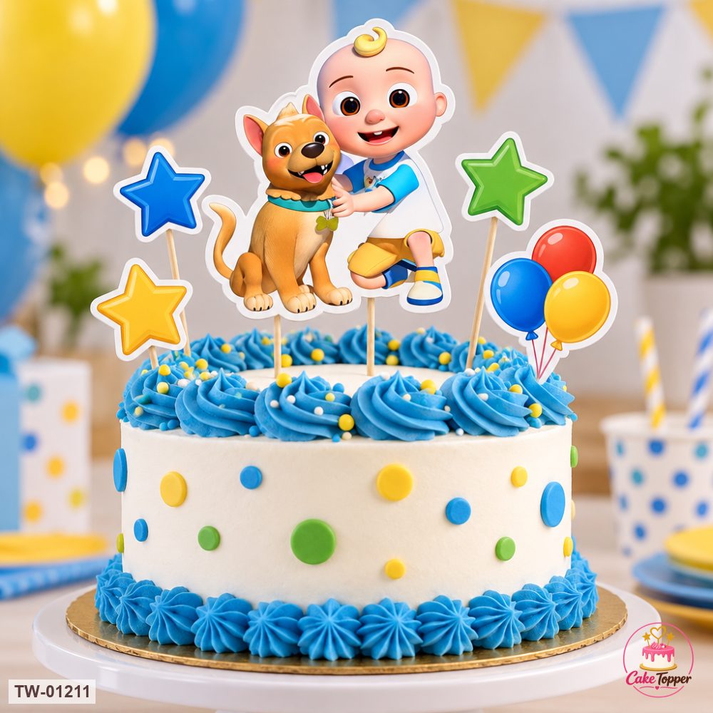 Little Boy Topper Sheet 44 on a cake