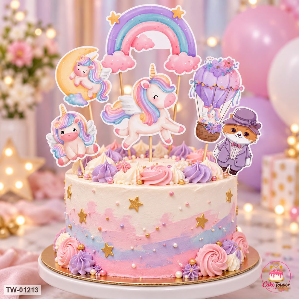 Animals Topper Sheet 45 on a cake