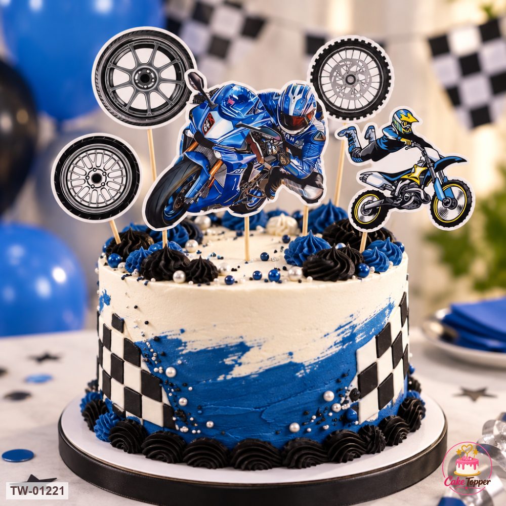 Vehicle Topper Sheet 45 on a cake