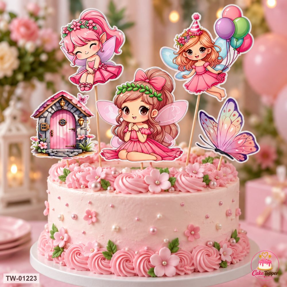 Little Girl Topper Sheet 45 on a cake