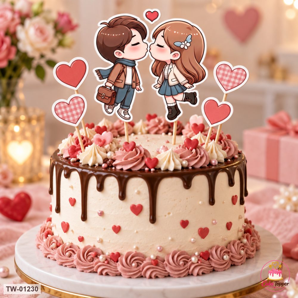 Love Topper Sheet 46 on a cake