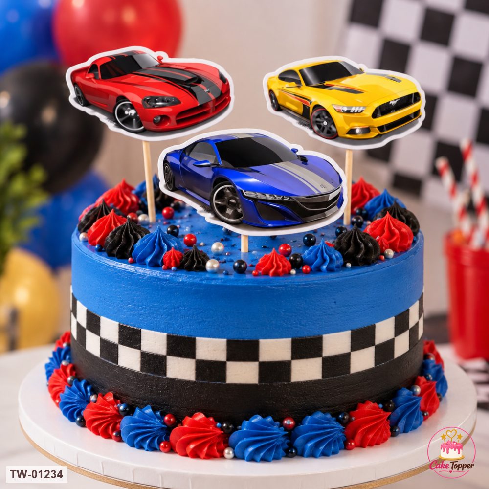Vehicle Topper Sheet 46 on a cake