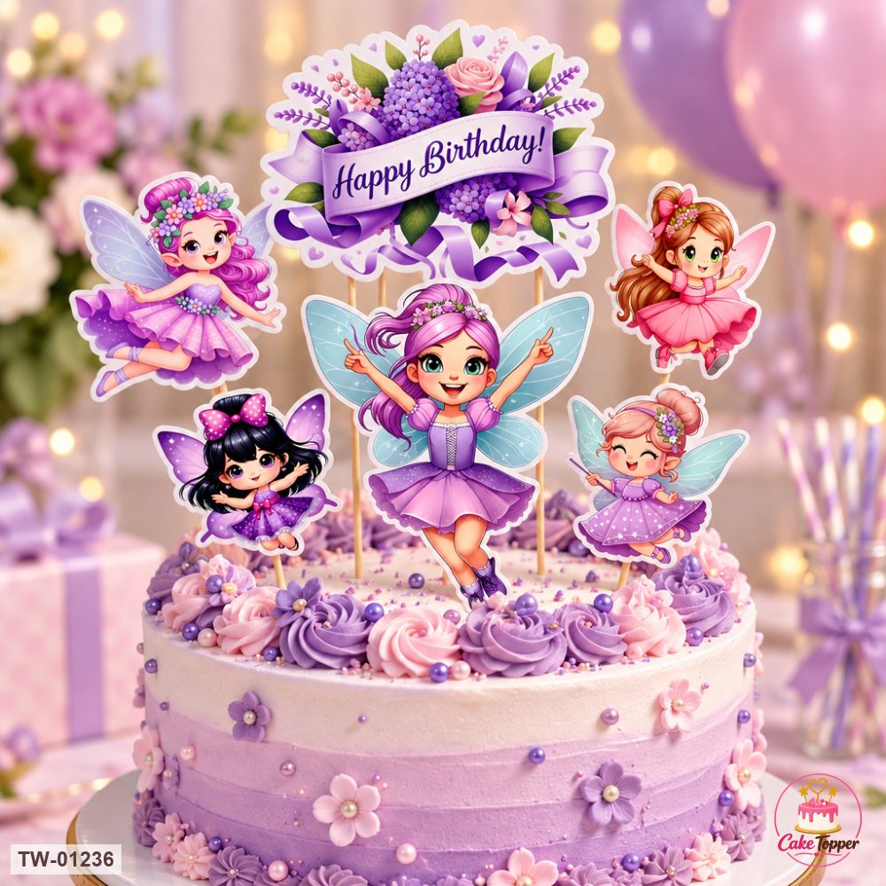 Little Girl Topper Sheet 46 on a cake
