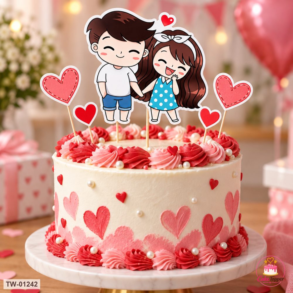 Love Topper Sheet 47 on a cake