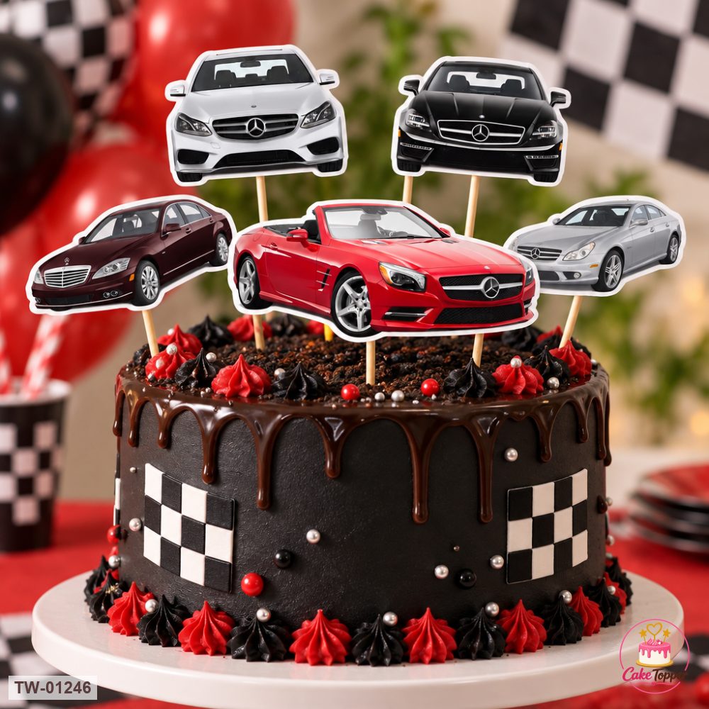 Vehicle Topper Sheet 47 on a cake