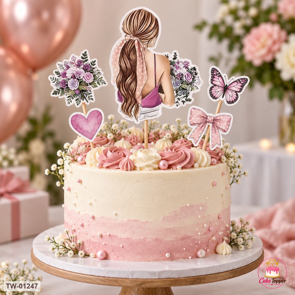 For Her Topper Sheet 47 on a cake