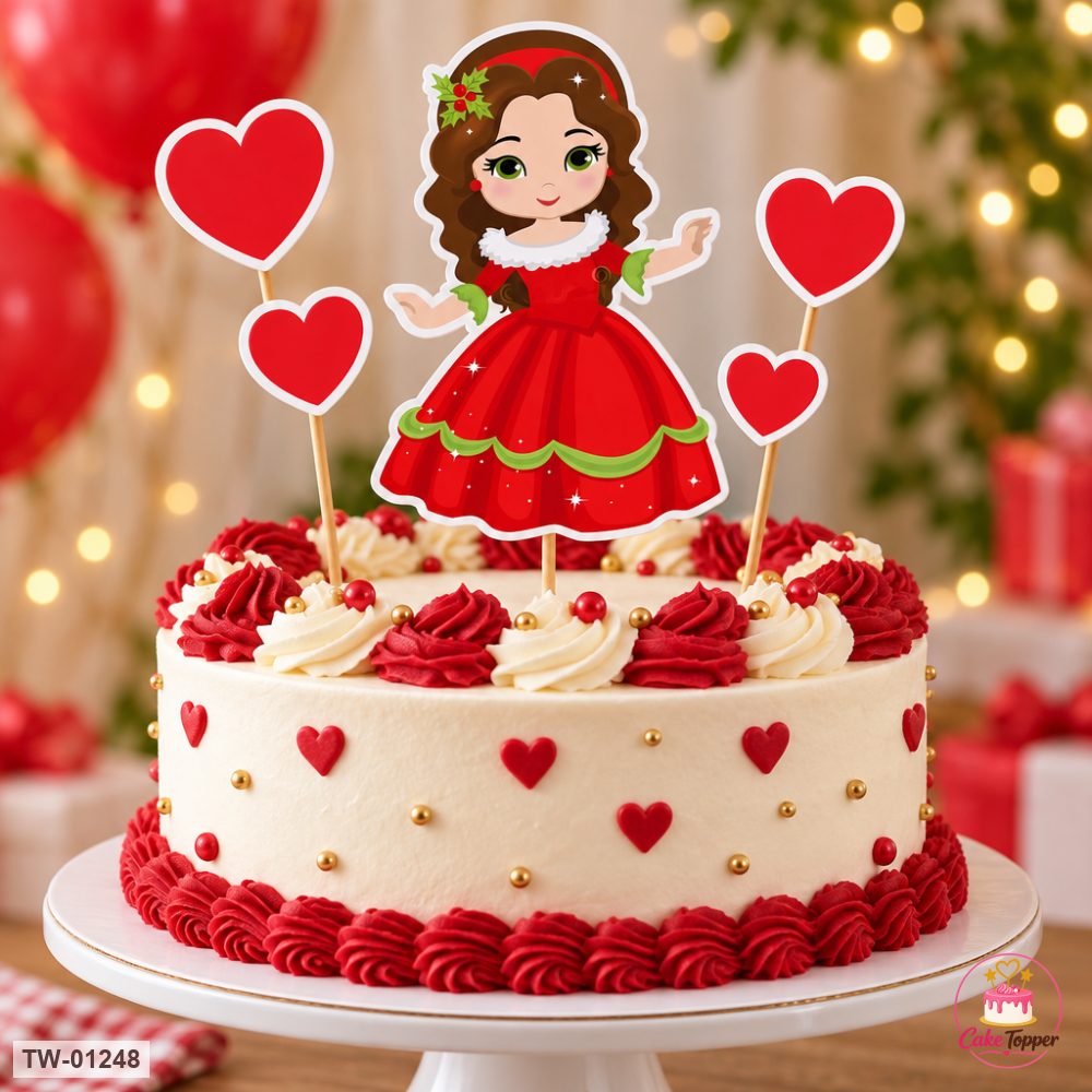 Little Girl Topper Sheet 47 on a cake
