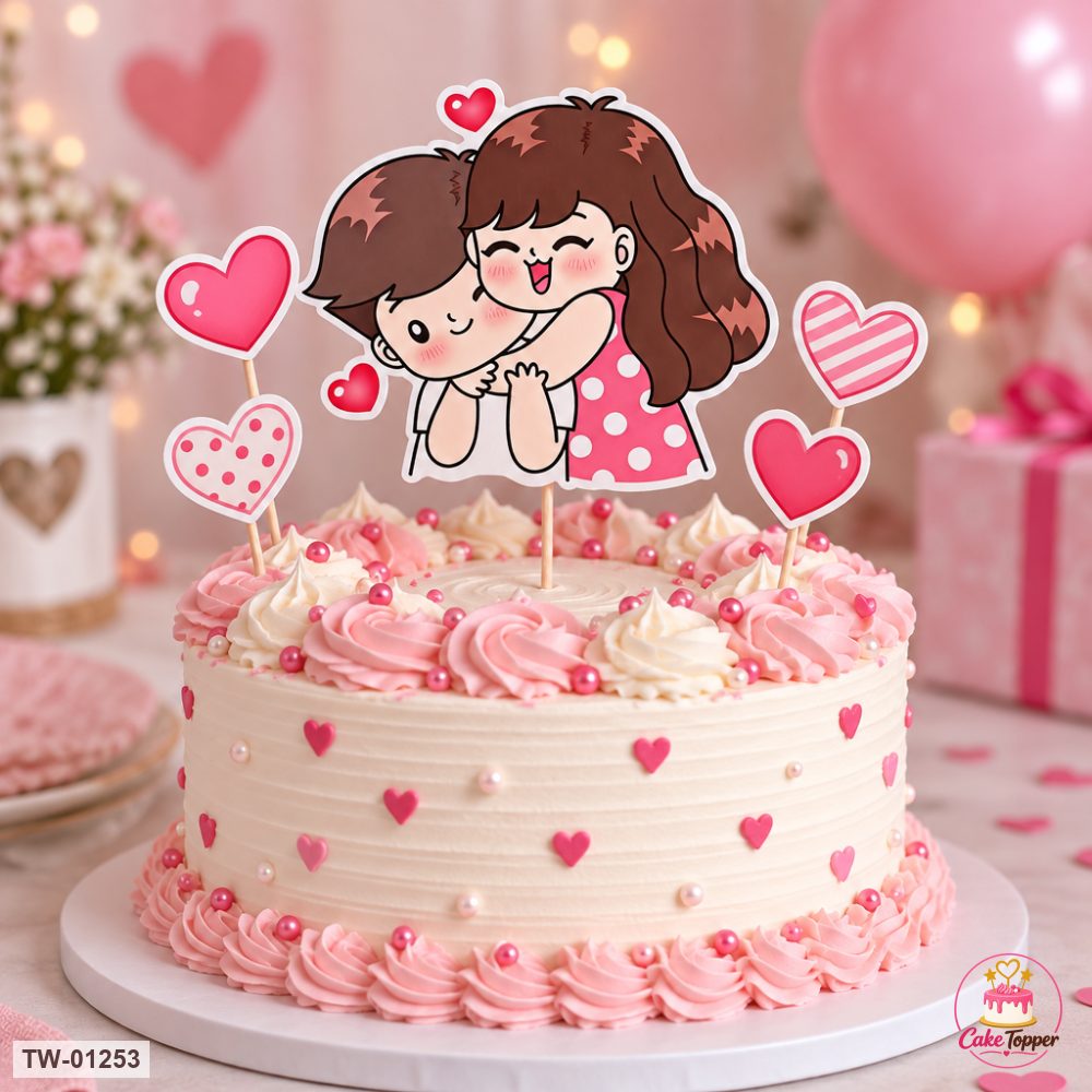 Love Topper Sheet 48 on a cake