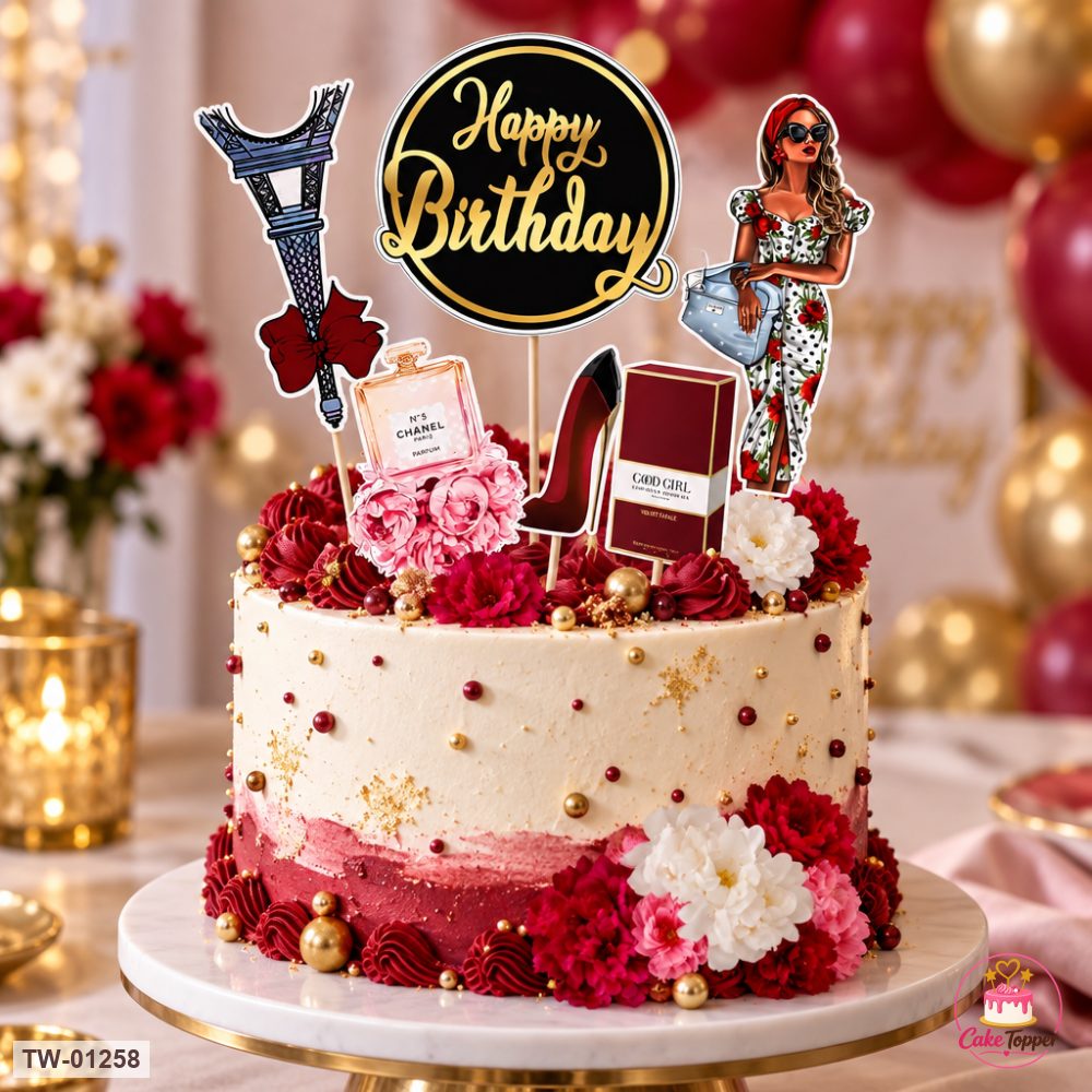 For Her Topper Sheet 48 on a cake