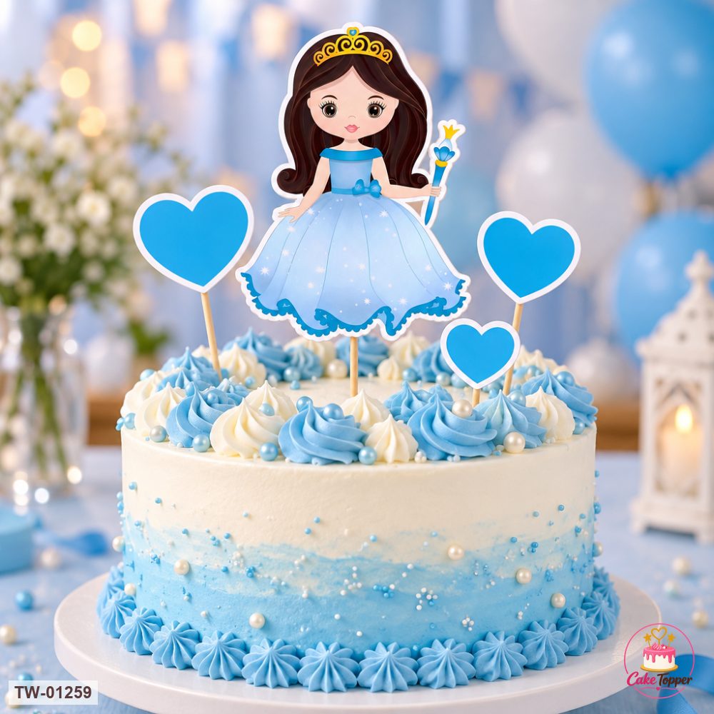 Little Girl Topper Sheet 48 on a cake