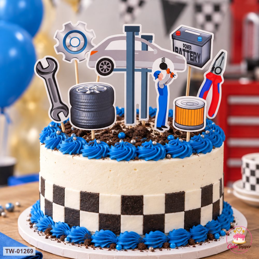 Vehicle Topper Sheet 49 on a cake