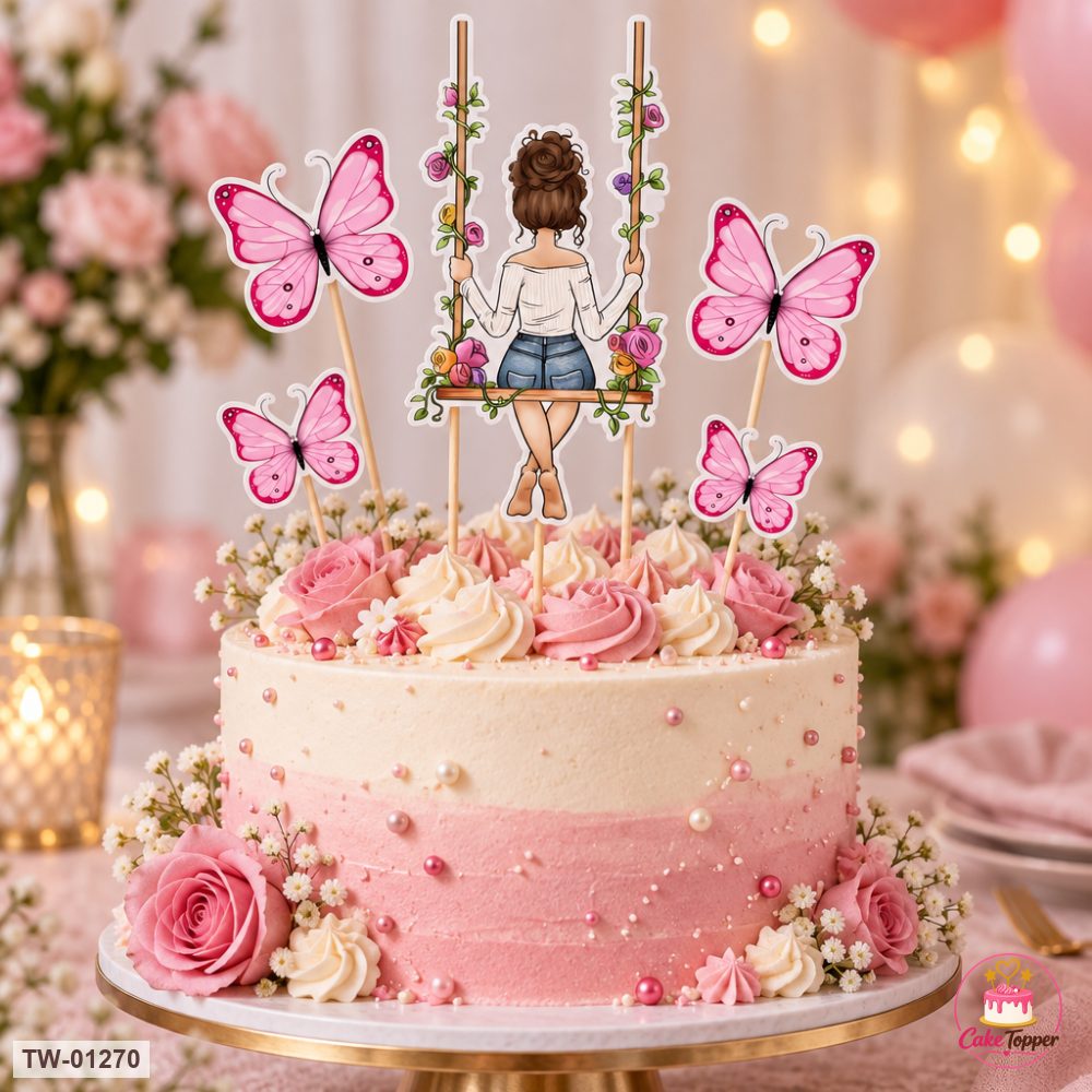 For Her Topper Sheet 49 on a cake