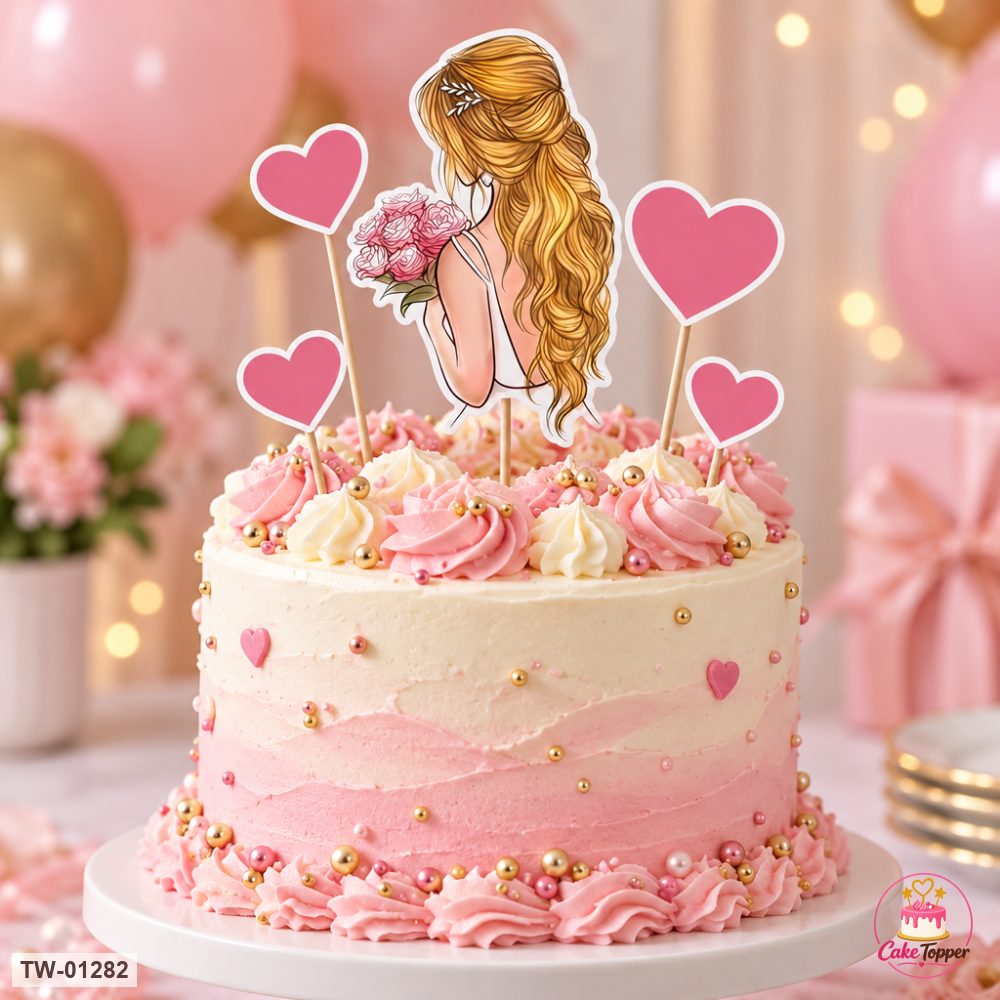 For Her Topper Sheet 50 on a cake