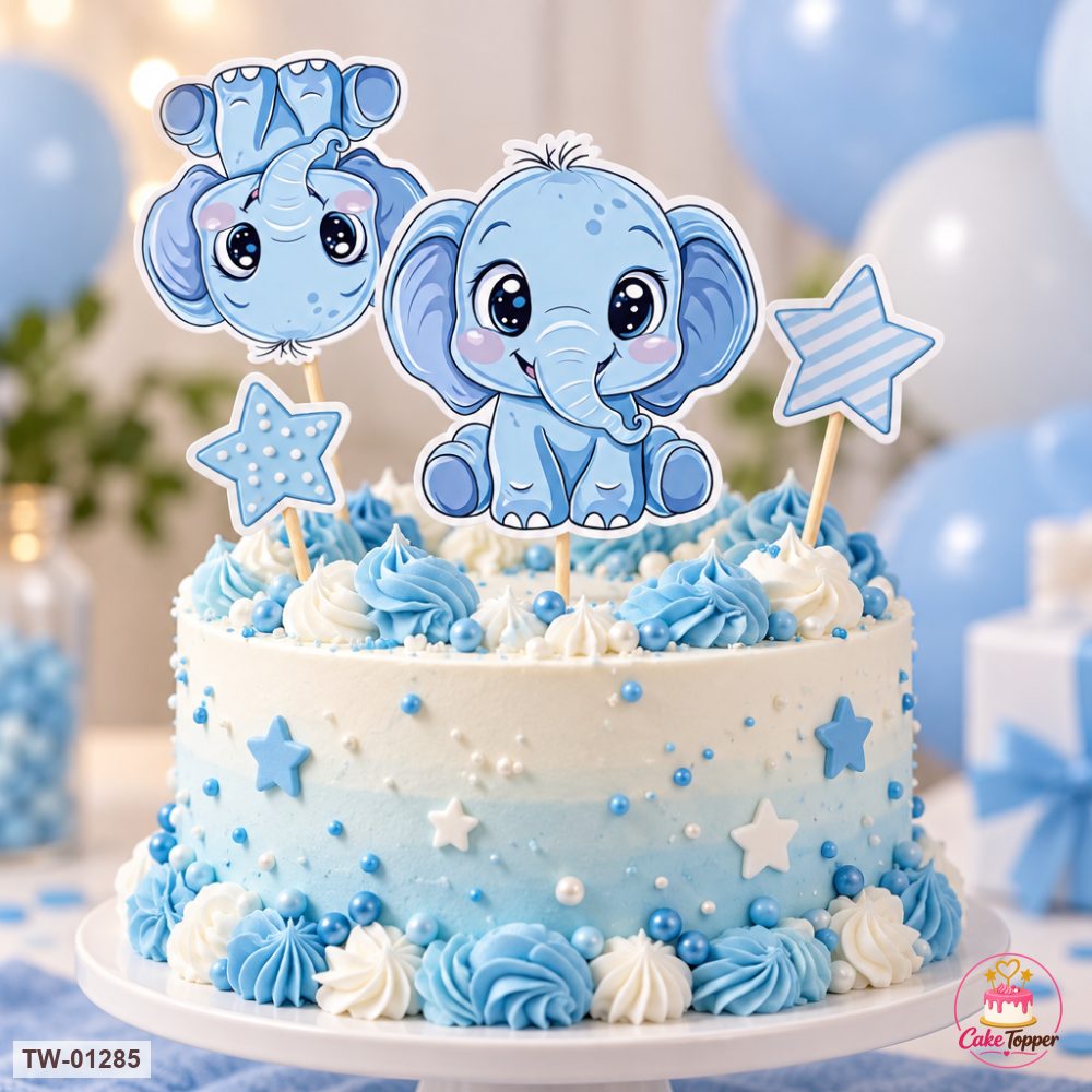 Animals Topper Sheet 51 on a cake