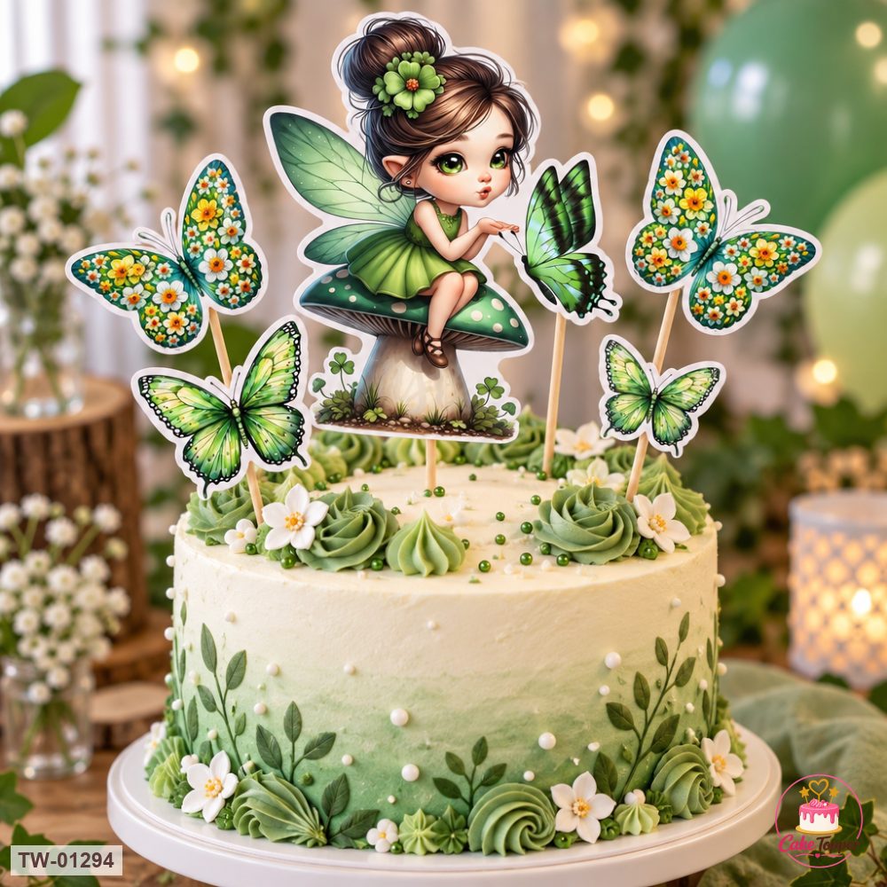 Little Girl Topper Sheet 51 on a cake