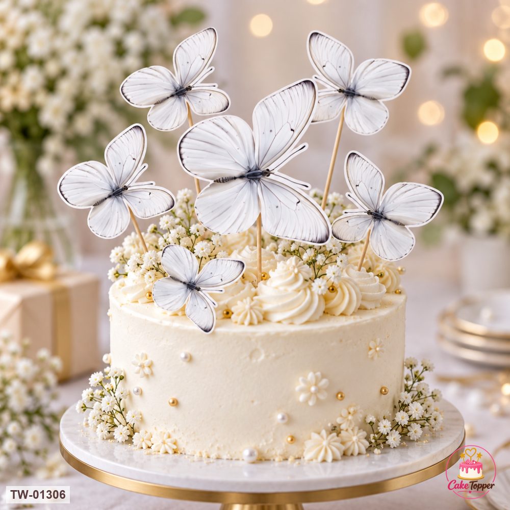 Butterfly Topper Sheet 53 on a cake