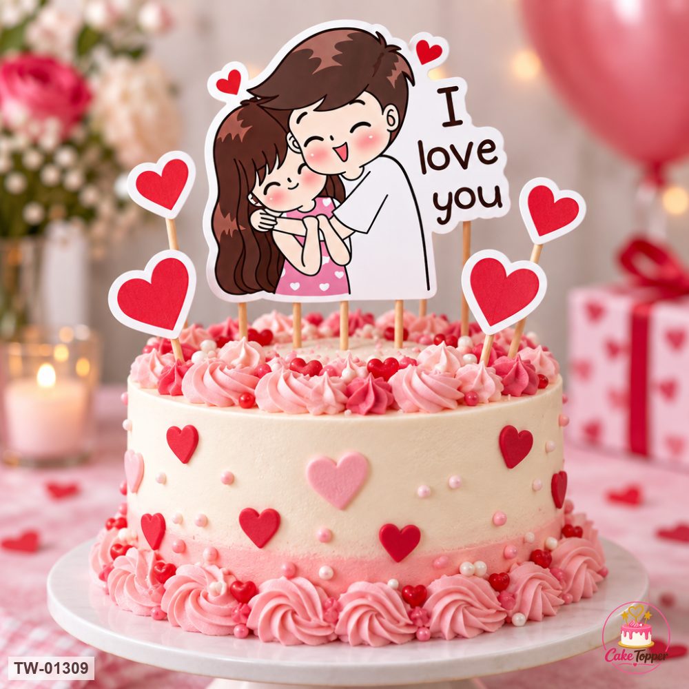Love Topper Sheet 53 on a cake