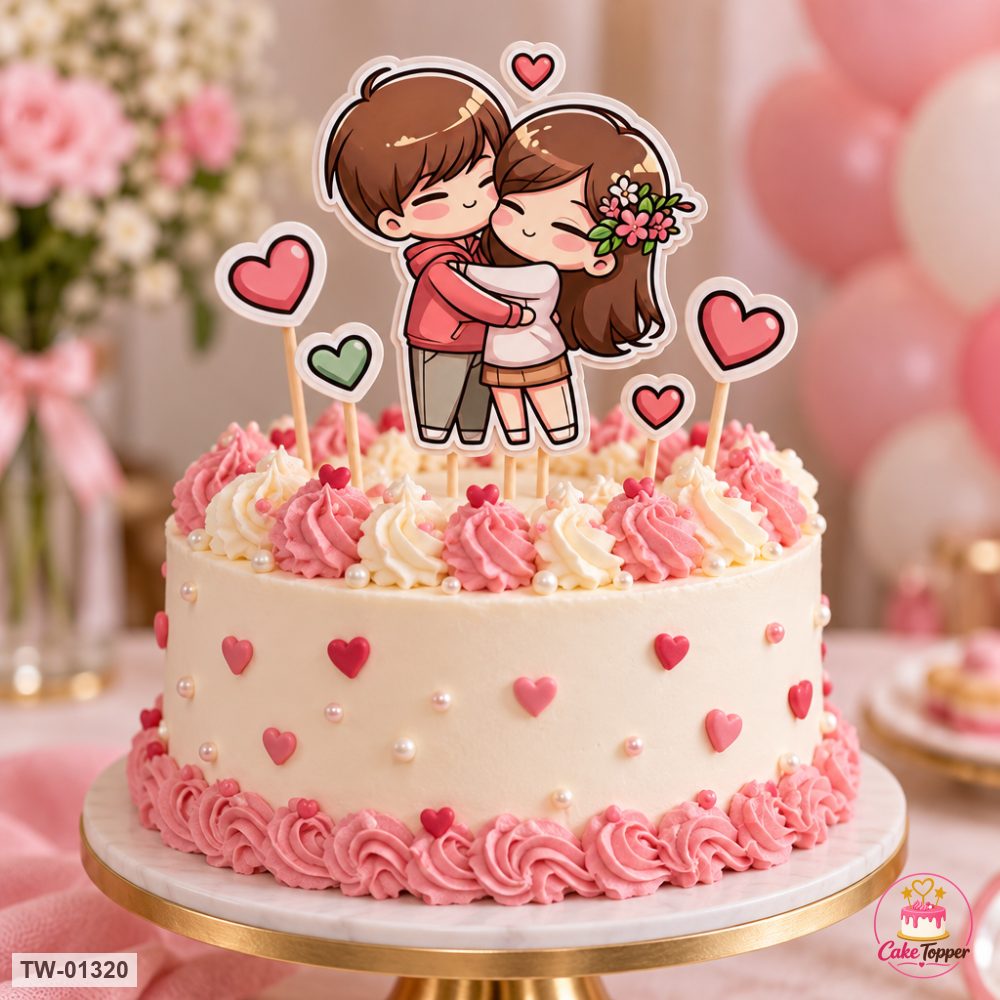 Love Topper Sheet 54 on a cake