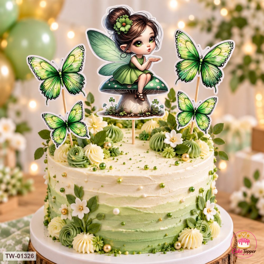 Little Girl Topper Sheet 53 on a cake