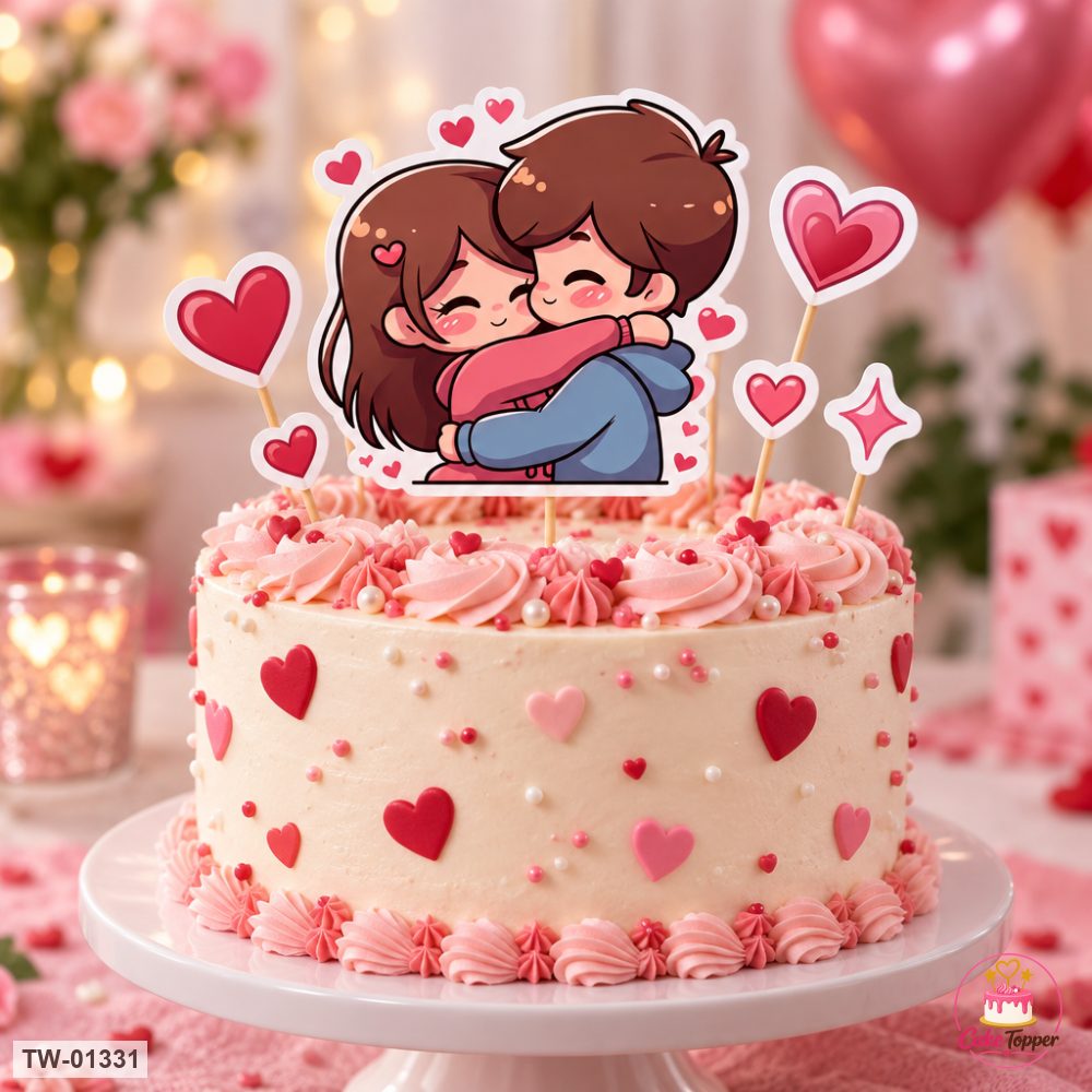 Love Topper Sheet 55 on a cake