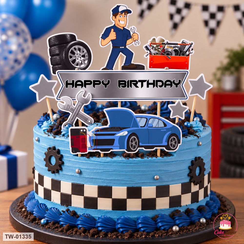Vehicle Topper Sheet 55 on a cake