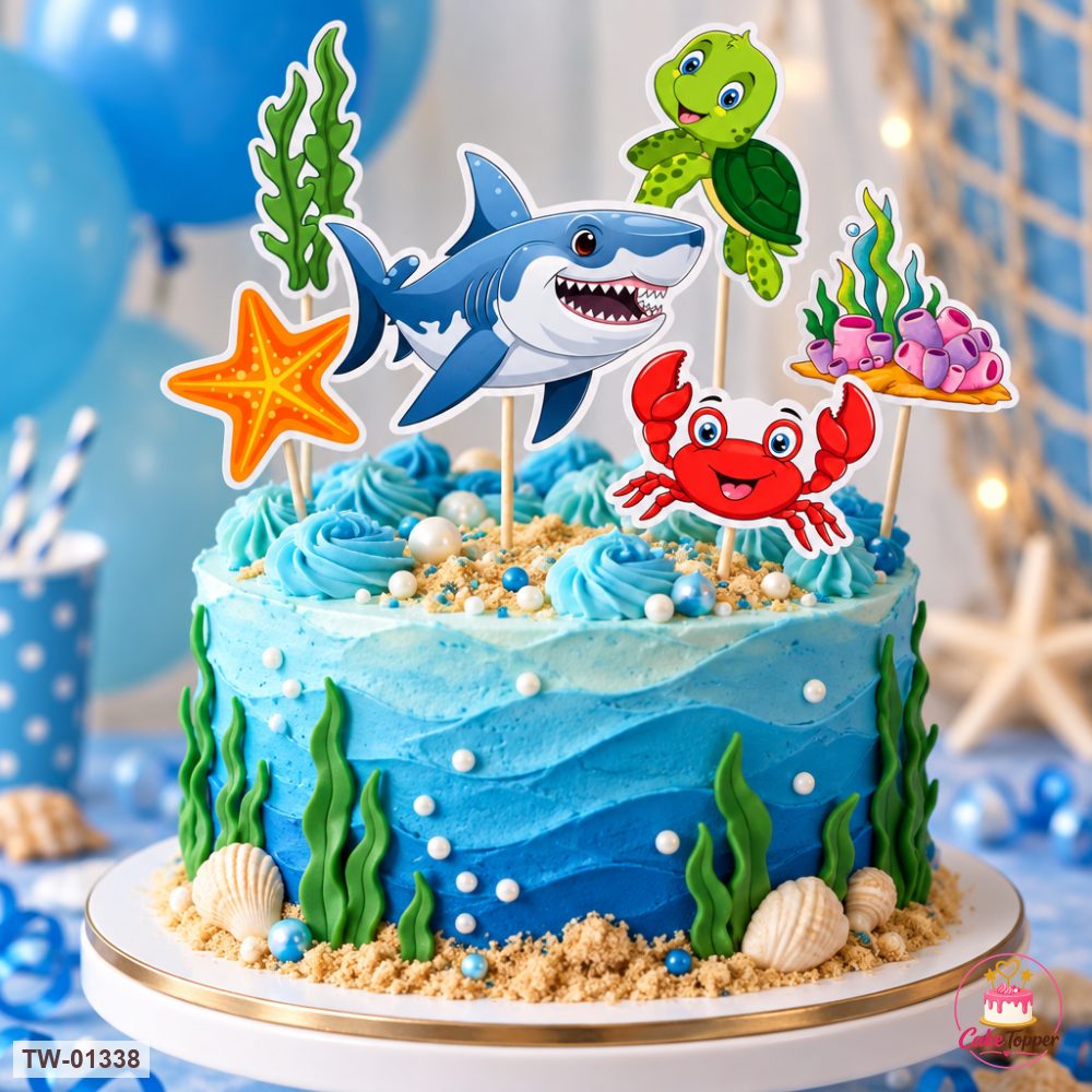 Animals Topper Sheet 56 on a cake