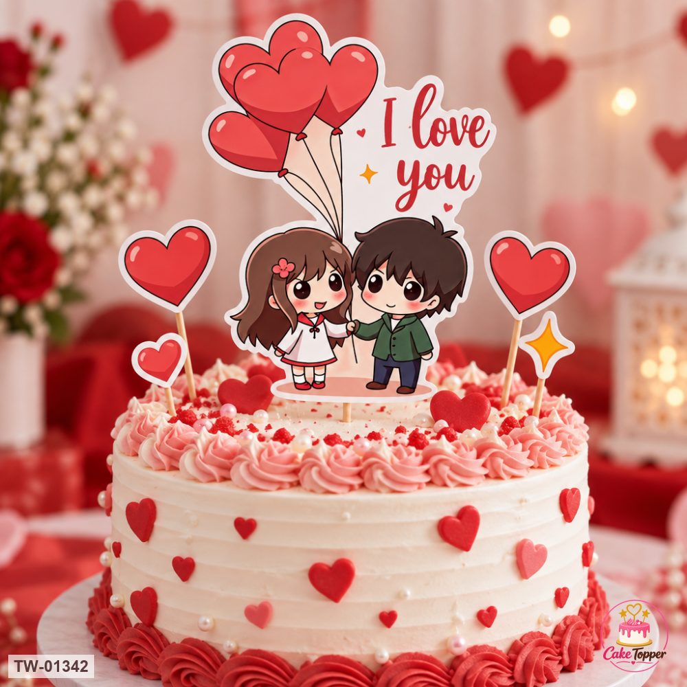 Love Topper Sheet 56 on a cake