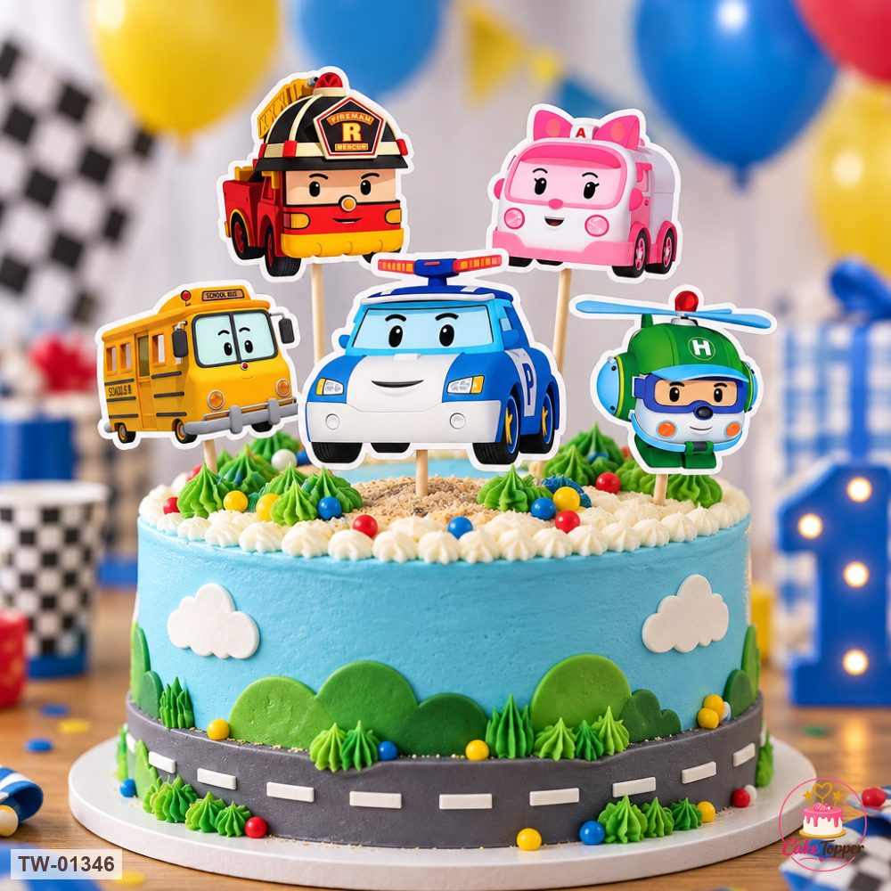 Vehicle Topper Sheet 56 on a cake
