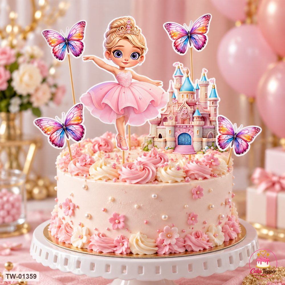 Little Girl Topper Sheet 56 on a cake