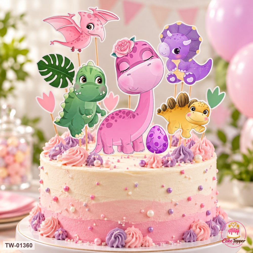 Animals Topper Sheet 58 on a cake