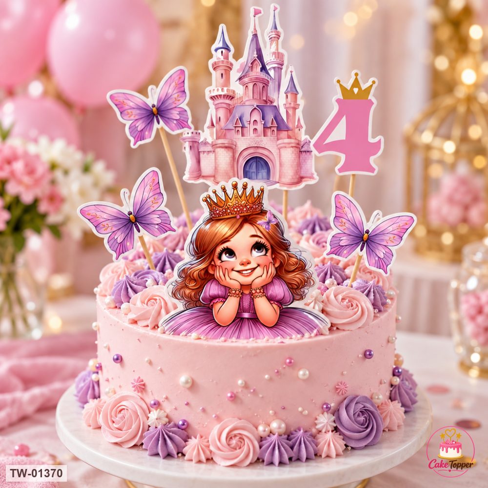 Little Girl Topper Sheet 57 on a cake