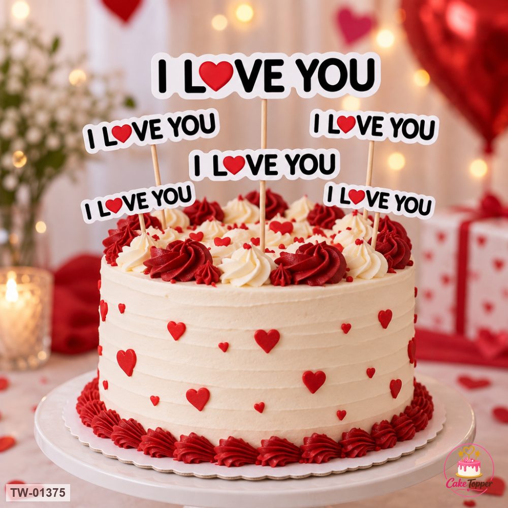 Love Topper Sheet 59 on a cake
