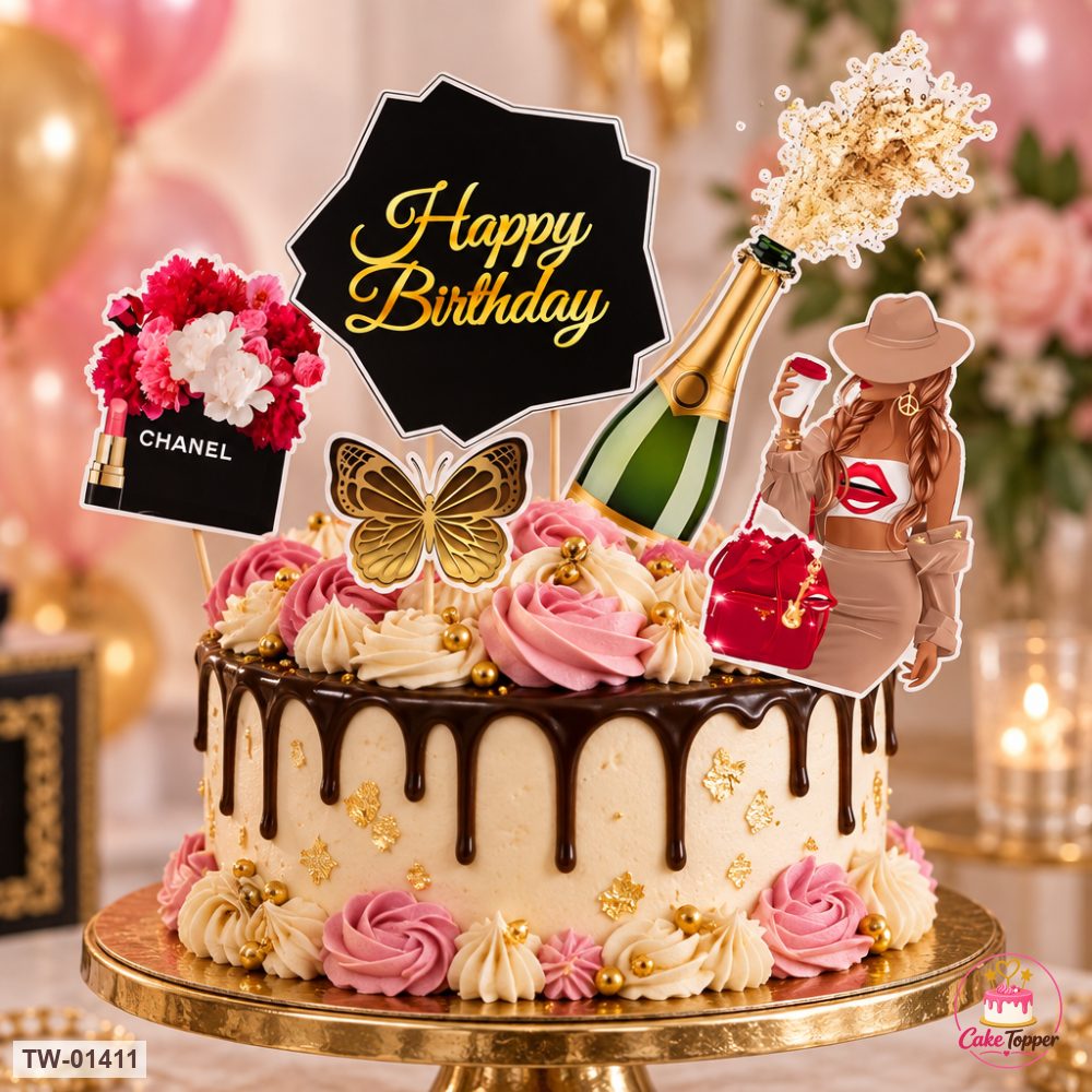 For Her Topper Sheet 62 on a cake