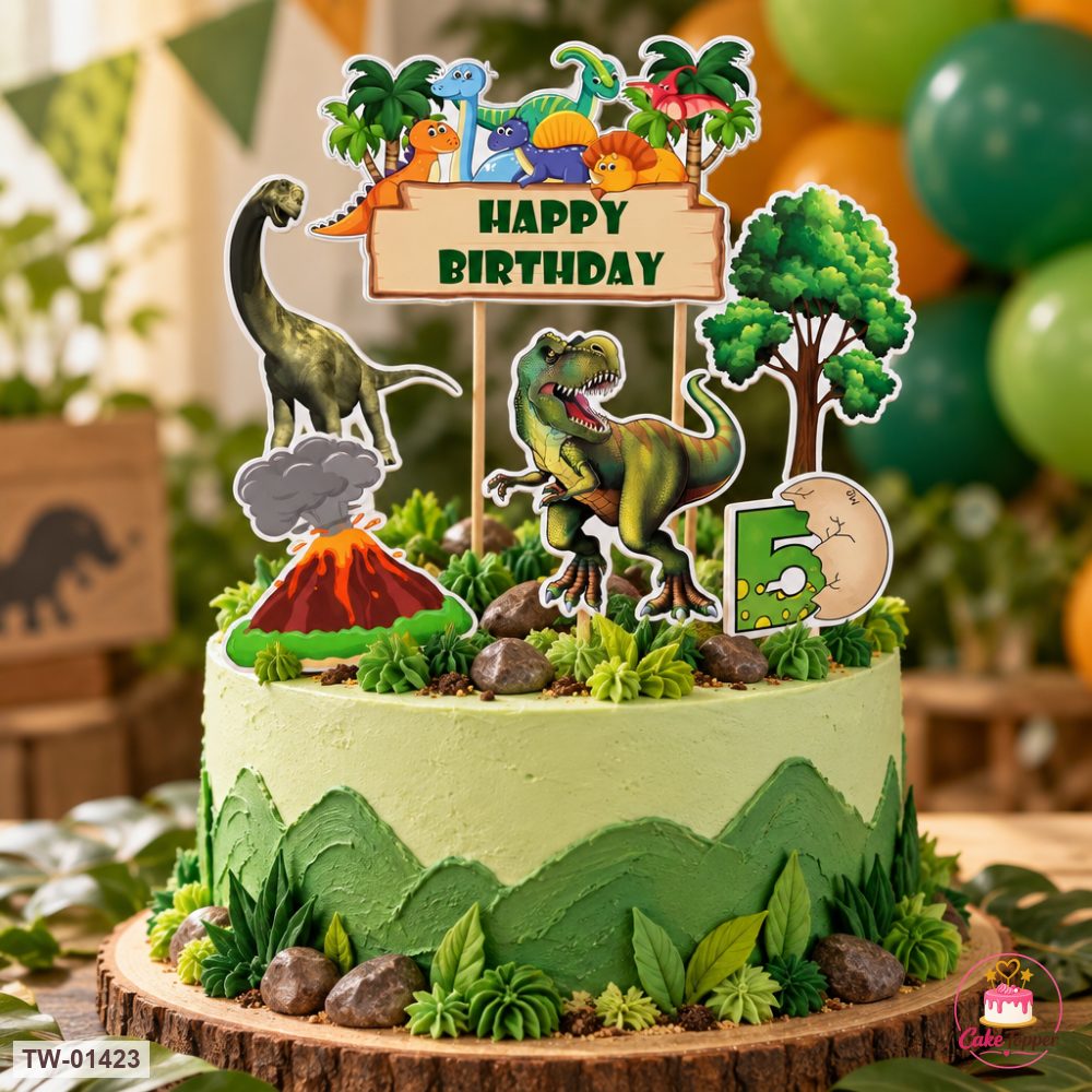 Animals Topper Sheet 64 on a cake