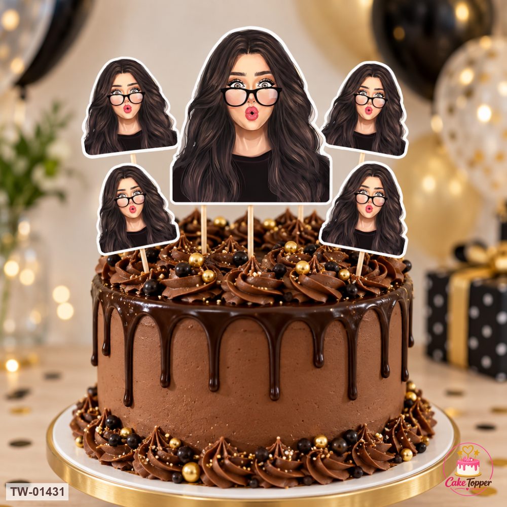 For Her Topper Sheet 64 on a cake