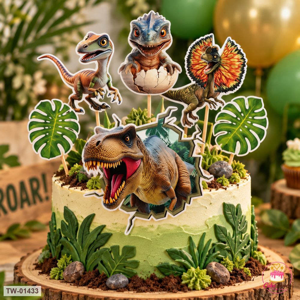 Animals Topper Sheet 65 on a cake