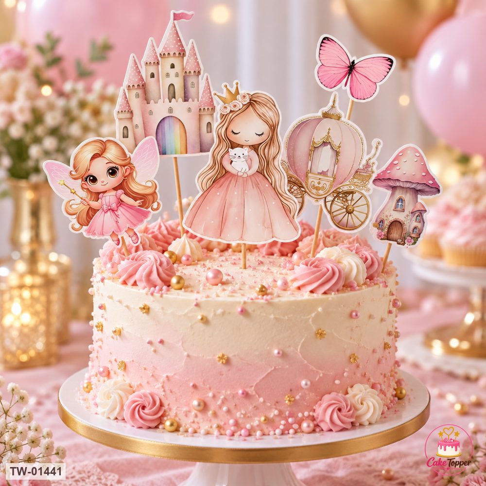 Little Girl Topper Sheet 64 on a cake