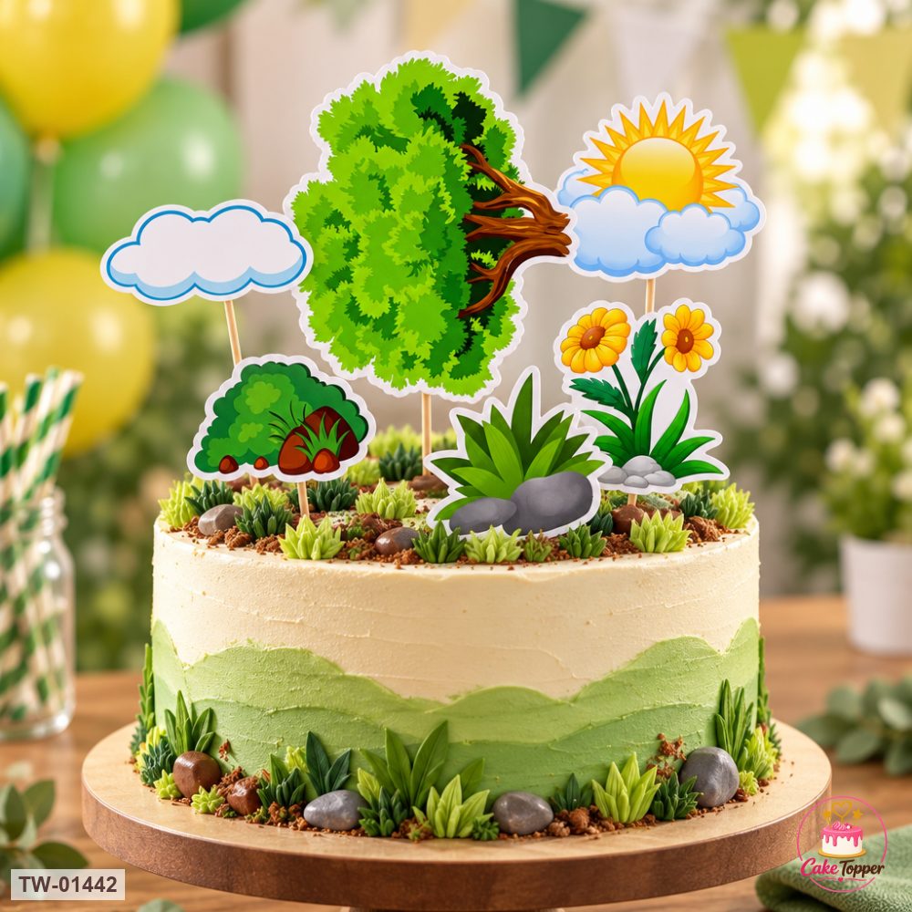Animals Topper Sheet 66 on a cake