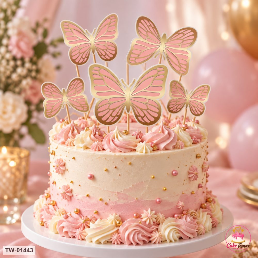 Butterfly Topper Sheet 66 on a cake